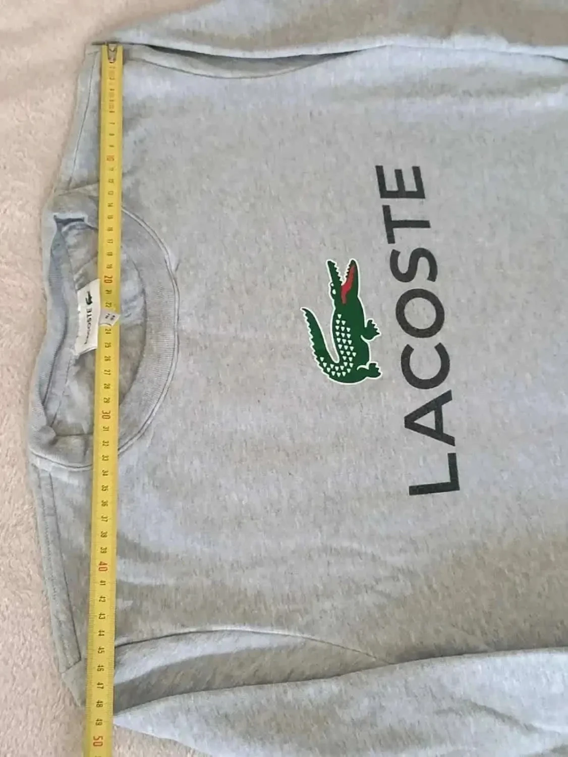 Moletom Lacoste cinza com logo de crocodilo Tamanho 4 (M) – photo 8